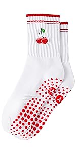 Yawlsow Pilates 女式防滑袜 瑜伽 抓地力袜 可爱 Barre 防滑运动船员 粘性袜子 锻炼 医院