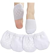 Toes Home 女式普拉提袜带防滑抓手,瑜伽船员袜适用于巴雷医院粘性拖鞋袜 4 双装