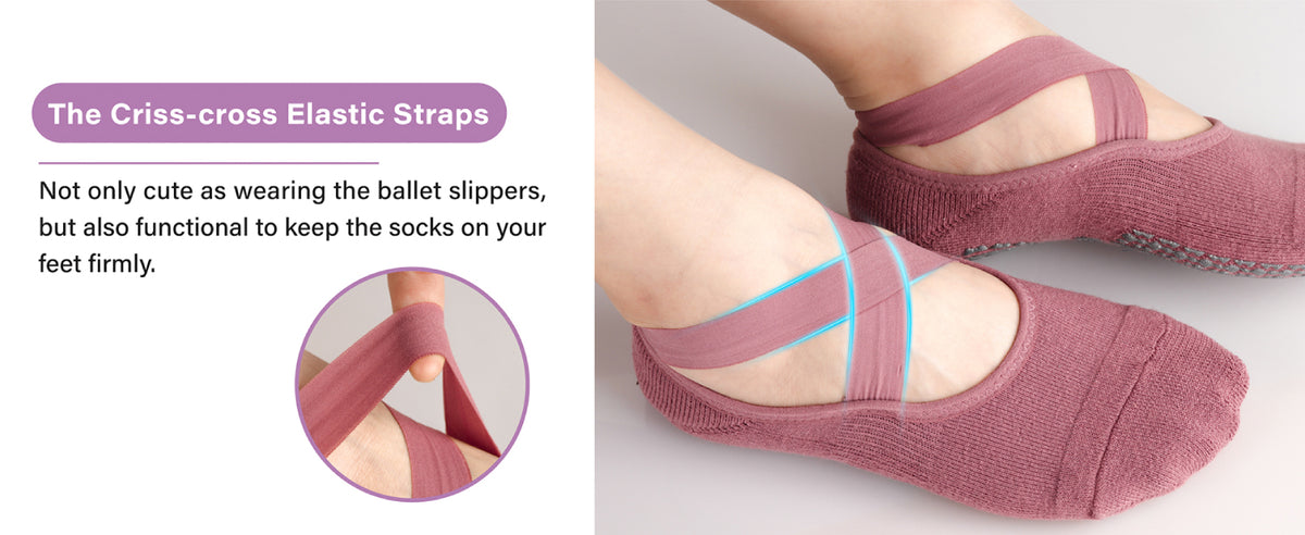 Ozaiic 女式瑜伽袜防滑抓地带,非常适合普拉提、纯芭蕾舞、舞蹈、赤脚锻炼