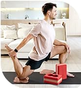 Deep-Zen® 瑜伽砖手腕支撑;瑜伽块 2 件装,带护膝和带子,减轻手腕重量;耐用、多功能瑜伽砖锻炼块套装,阻止瑜伽