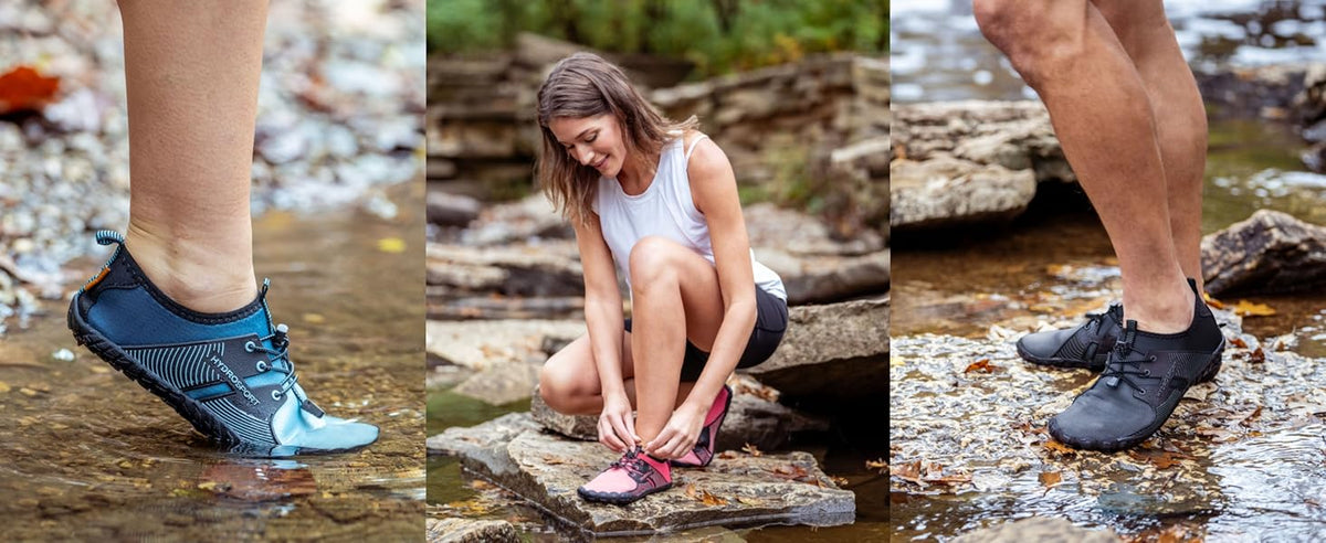 FITKICKS HydroSport 陆到水鞋,中性赤脚鞋,适合海滩、瑜伽、冲浪、露营配饰,男女皆宜的多功能赤脚鞋