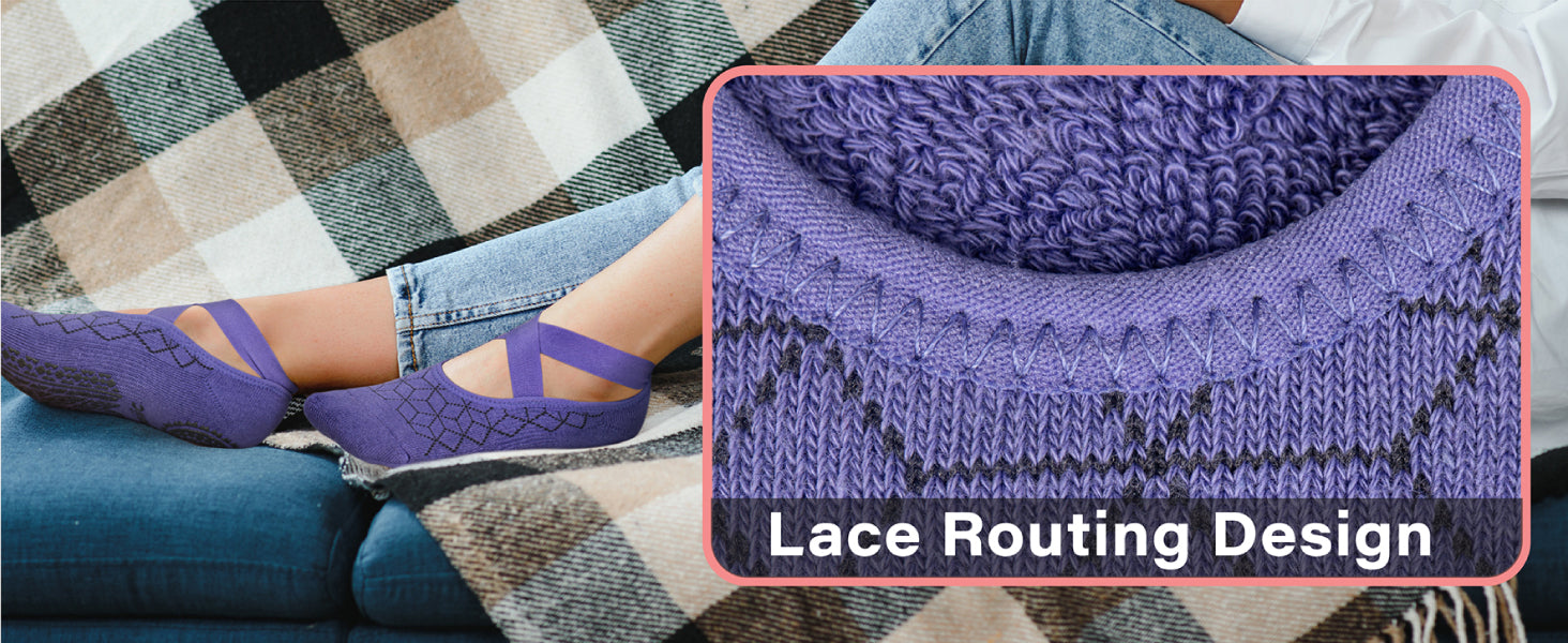 Ozaiic 女式瑜伽袜防滑抓地带,非常适合普拉提、纯芭蕾舞、舞蹈、赤脚锻炼