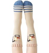 防滑普拉提瑜伽袜带抓地力女式 – 时尚水手袜,适合芭蕾舞和锻炼(尺码 5-9)