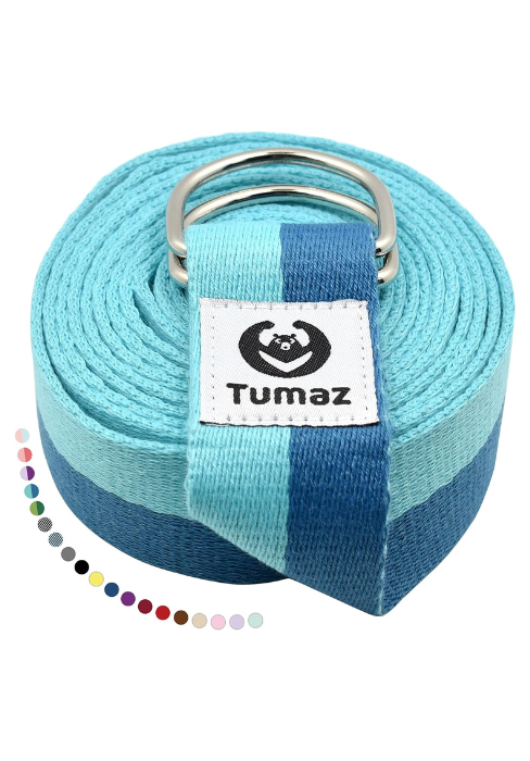 Tumaz 瑜伽垫包,带可调节肩带,适合卷垫,最大可达 26 英寸(约 66.0 厘米),可装必需品,坚固的G形钩闭合