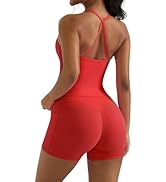 OMKAGI 2 件套女士健身套装,加垫健身上衣,带口袋,健身套装