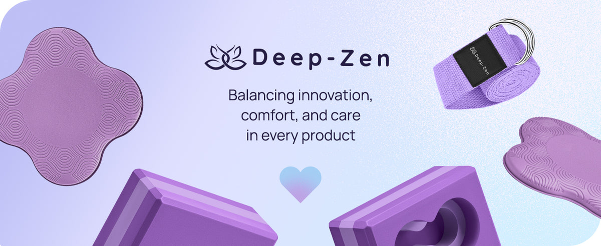Deep-Zen® 瑜伽砖手腕支撑;瑜伽块 2 件装,带护膝和带子,减轻手腕重量;耐用、多功能瑜伽砖锻炼块套装,阻止瑜伽