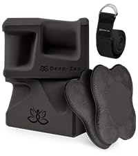 Deep-Zen® 瑜伽砖手腕支撑;瑜伽块 2 件装,带护膝和带子,减轻手腕重量;耐用、多功能瑜伽砖锻炼块套装,阻止瑜伽