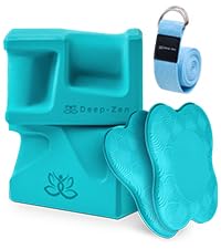 Deep-Zen® 瑜伽砖手腕支撑;瑜伽块 2 件装,带护膝和带子,减轻手腕重量;耐用、多功能瑜伽砖锻炼块套装,阻止瑜伽