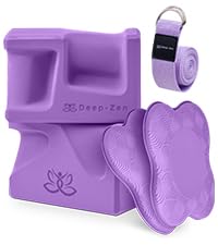 Deep-Zen® 瑜伽砖手腕支撑;瑜伽块 2 件装,带护膝和带子,减轻手腕重量;耐用、多功能瑜伽砖锻炼块套装,阻止瑜伽