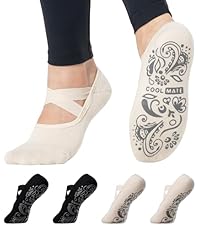 CoolMate 女式普拉提袜,瑜伽袜,船员防滑女士,适合锻炼,桶,普拉提礼品