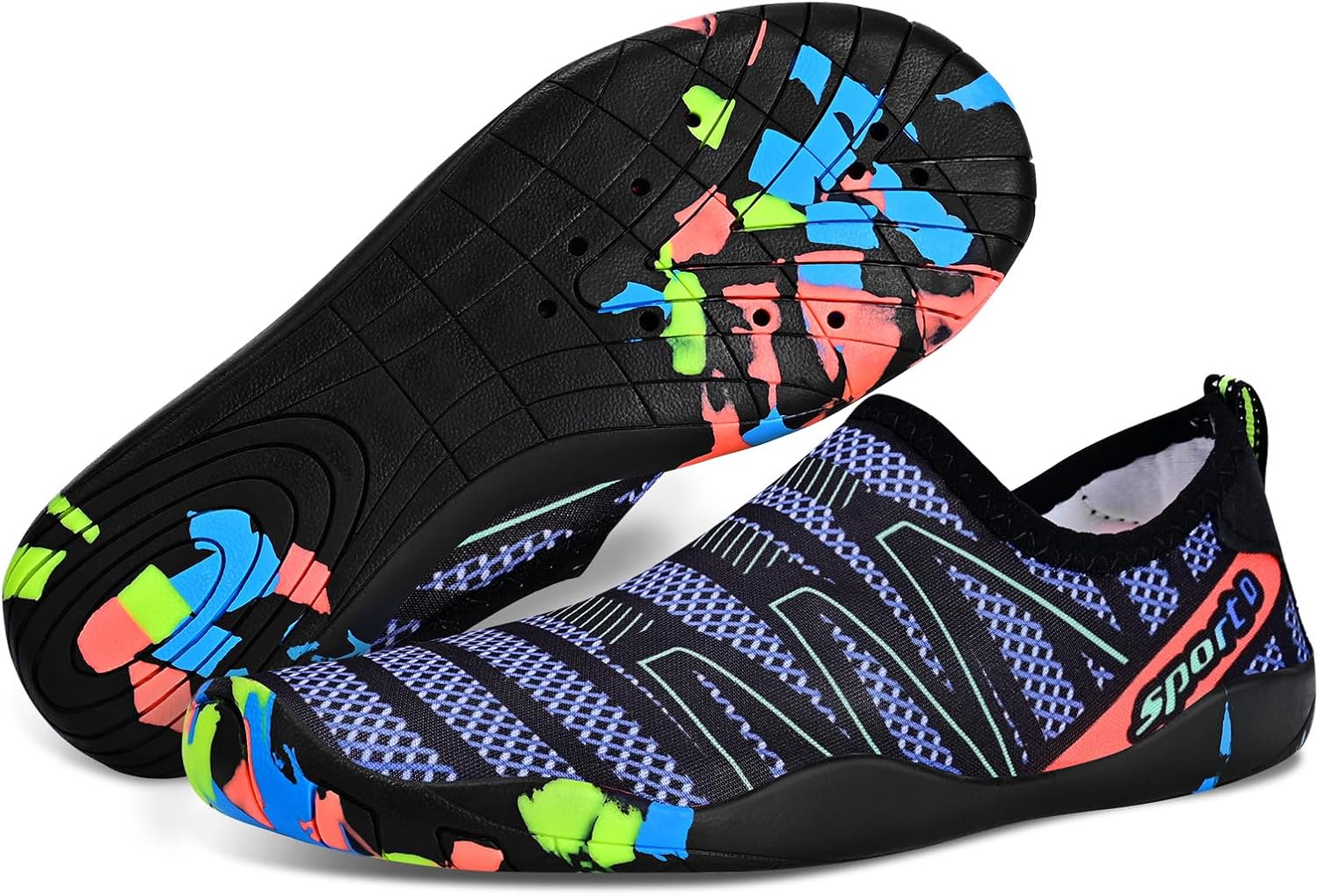 男女涉水鞋,游泳鞋沙滩泳池鞋防滑速干水袜,成人赤脚运动鞋,适合海滩冲浪散步水上瑜伽户外运动