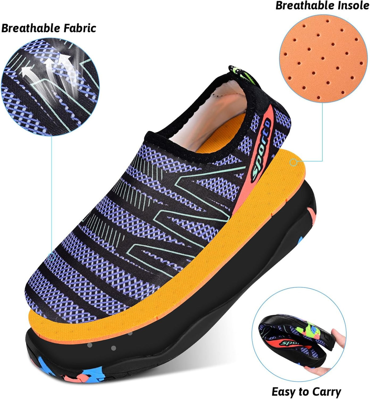 男女涉水鞋,游泳鞋沙滩泳池鞋防滑速干水袜,成人赤脚运动鞋,适合海滩冲浪散步水上瑜伽户外运动