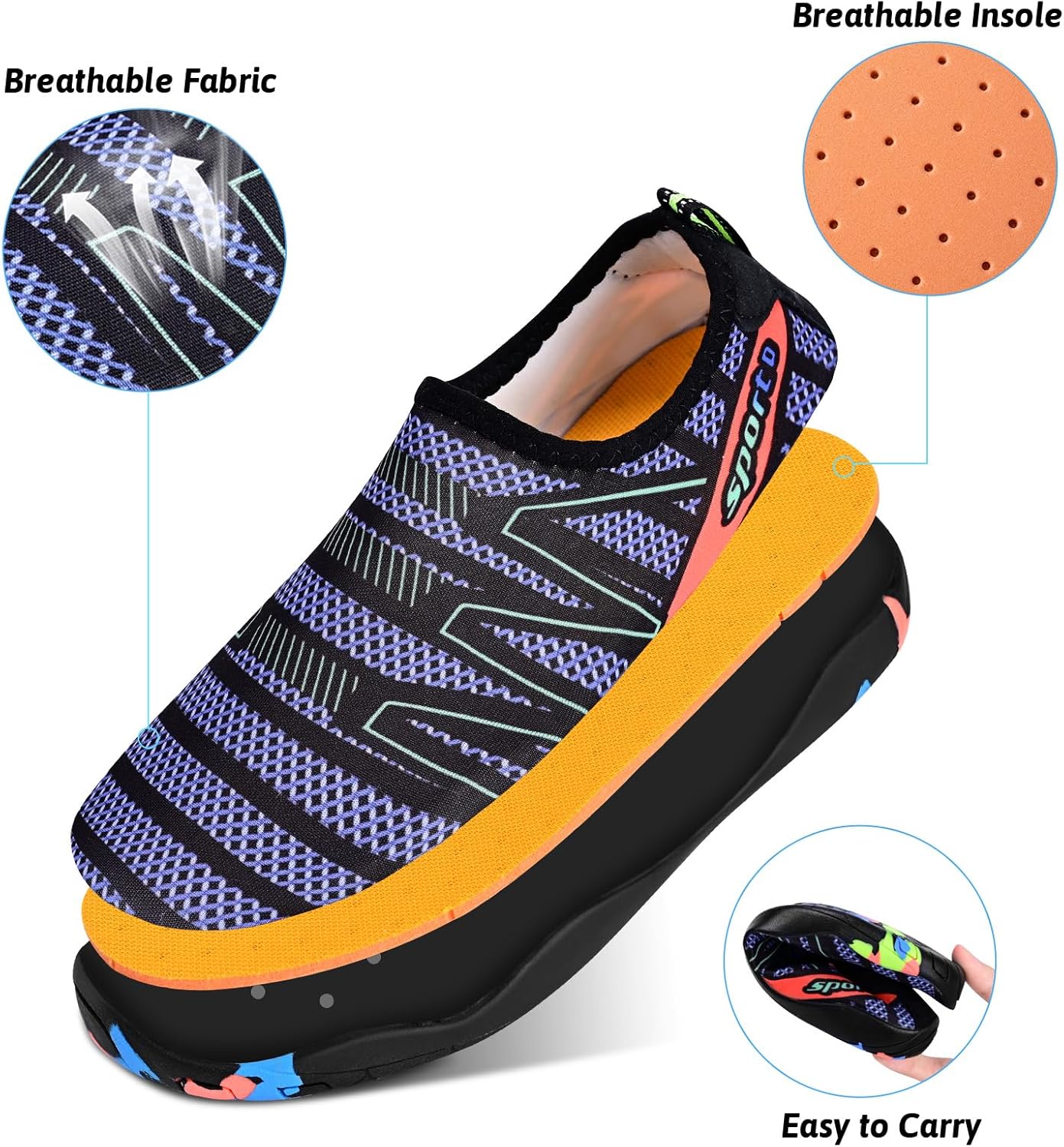 男女涉水鞋,游泳鞋沙滩泳池鞋防滑速干水袜,成人赤脚运动鞋,适合海滩冲浪散步水上瑜伽户外运动