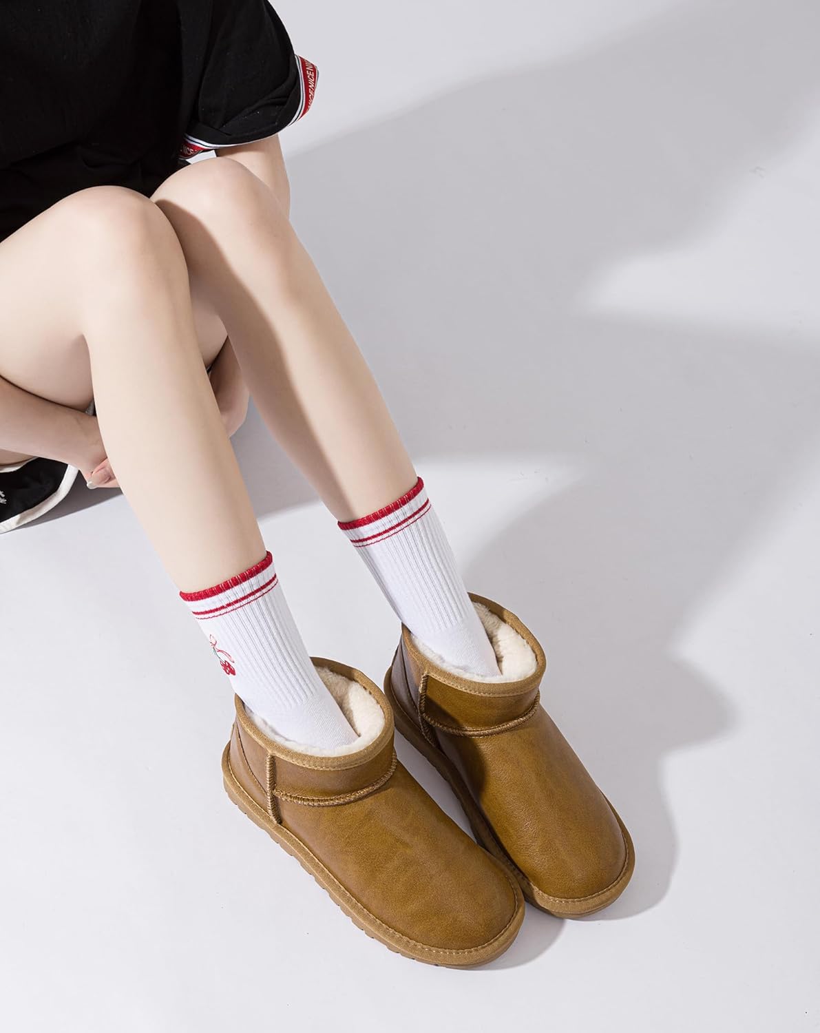 Yawlsow Pilates 女式防滑袜 瑜伽 抓地力袜 可爱 Barre 防滑运动船员 粘性袜子 锻炼 医院