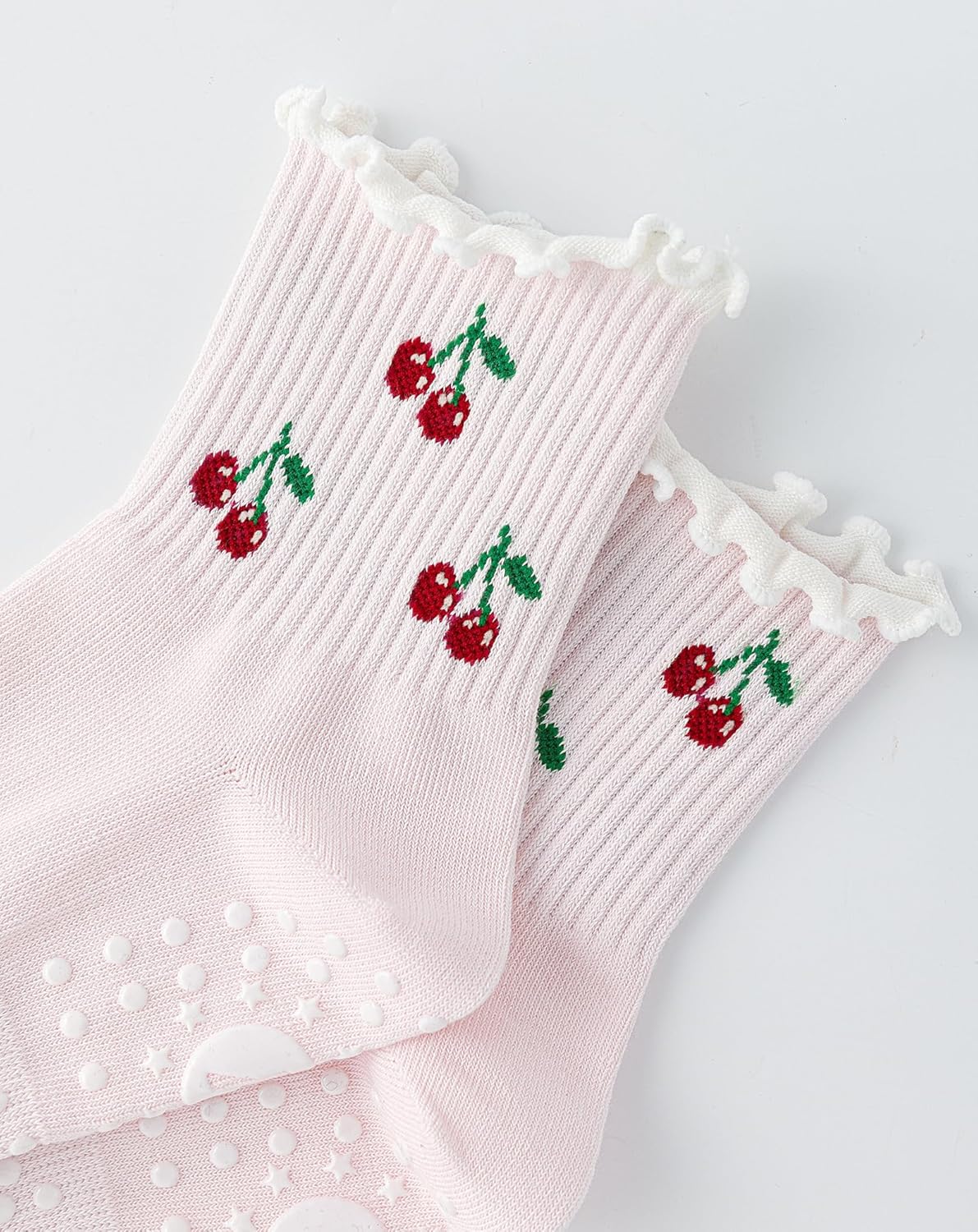 Yawlsow Pilates 女式防滑袜 瑜伽 抓地力袜 可爱 Barre 防滑运动船员 粘性袜子 锻炼 医院