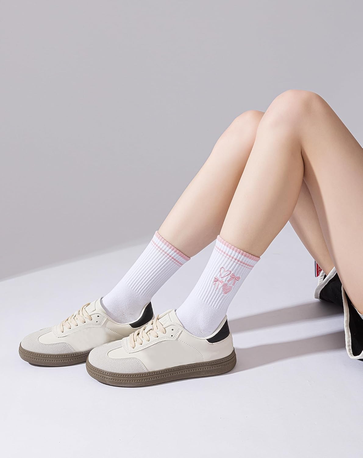 Yawlsow Pilates 女式防滑袜 瑜伽 抓地力袜 可爱 Barre 防滑运动船员 粘性袜子 锻炼 医院