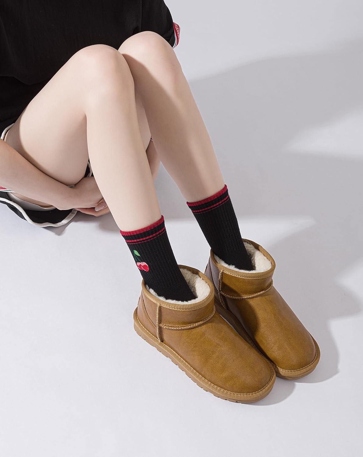 Yawlsow Pilates 女式防滑袜 瑜伽 抓地力袜 可爱 Barre 防滑运动船员 粘性袜子 锻炼 医院