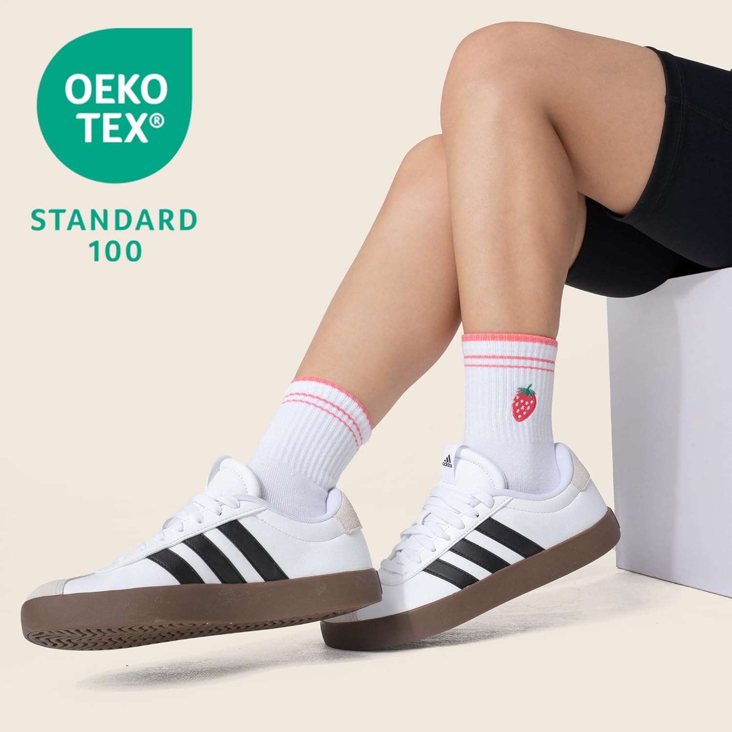 CoolMate 女式普拉提袜,瑜伽袜,船员防滑女士,适合锻炼,桶,普拉提礼品