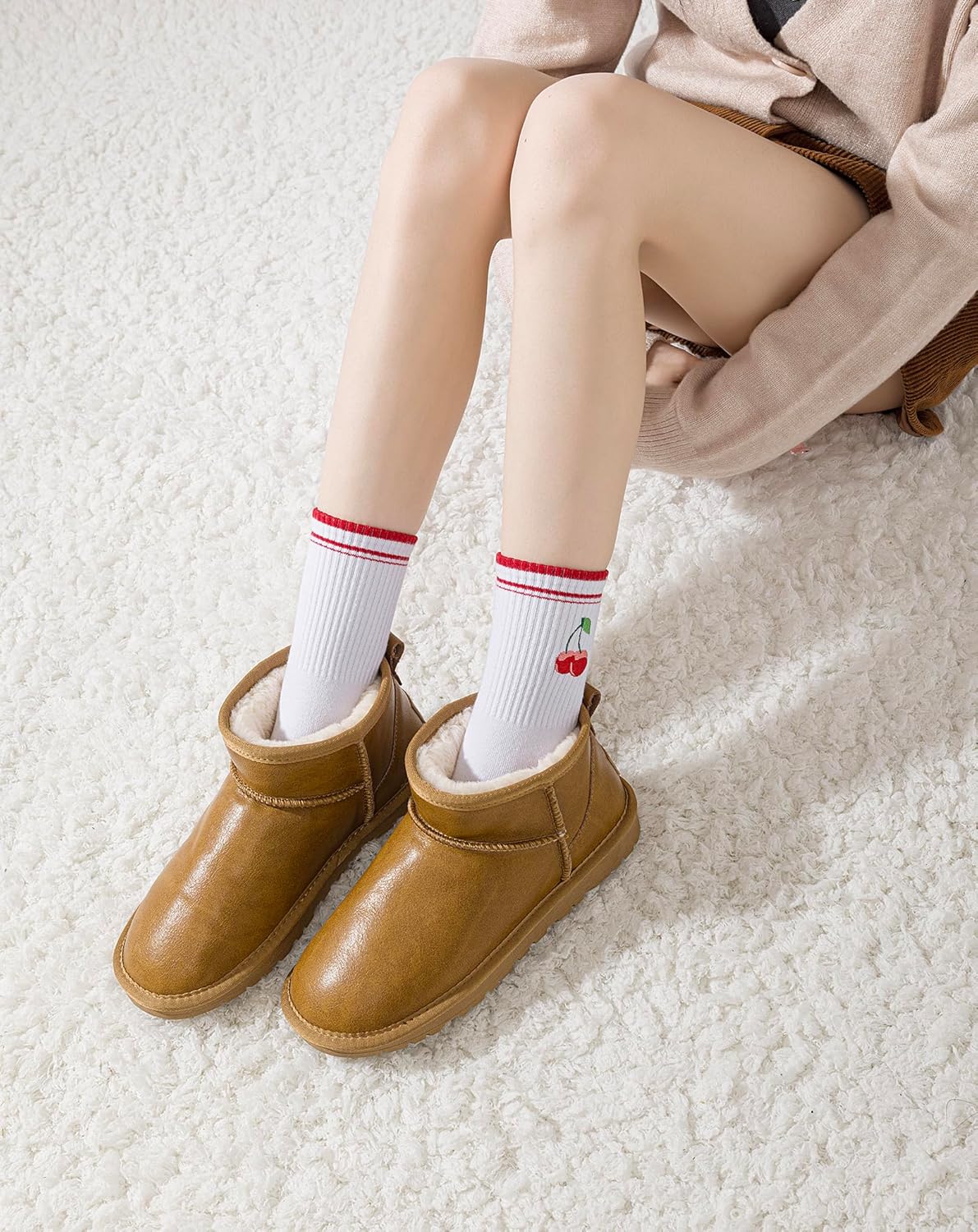 Yawlsow Pilates 女式防滑袜 瑜伽 抓地力袜 可爱 Barre 防滑运动船员 粘性袜子 锻炼 医院