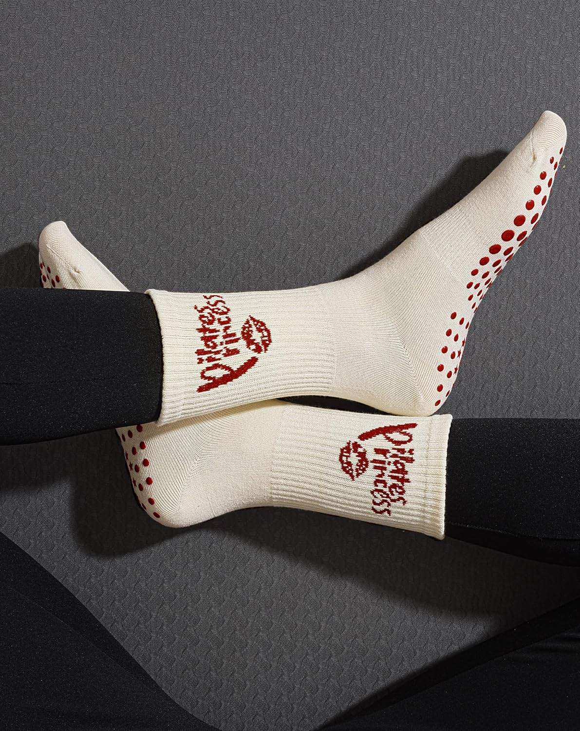 Yawlsow Pilates 女式防滑袜 瑜伽 抓地力袜 可爱 Barre 防滑运动船员 粘性袜子 锻炼 医院