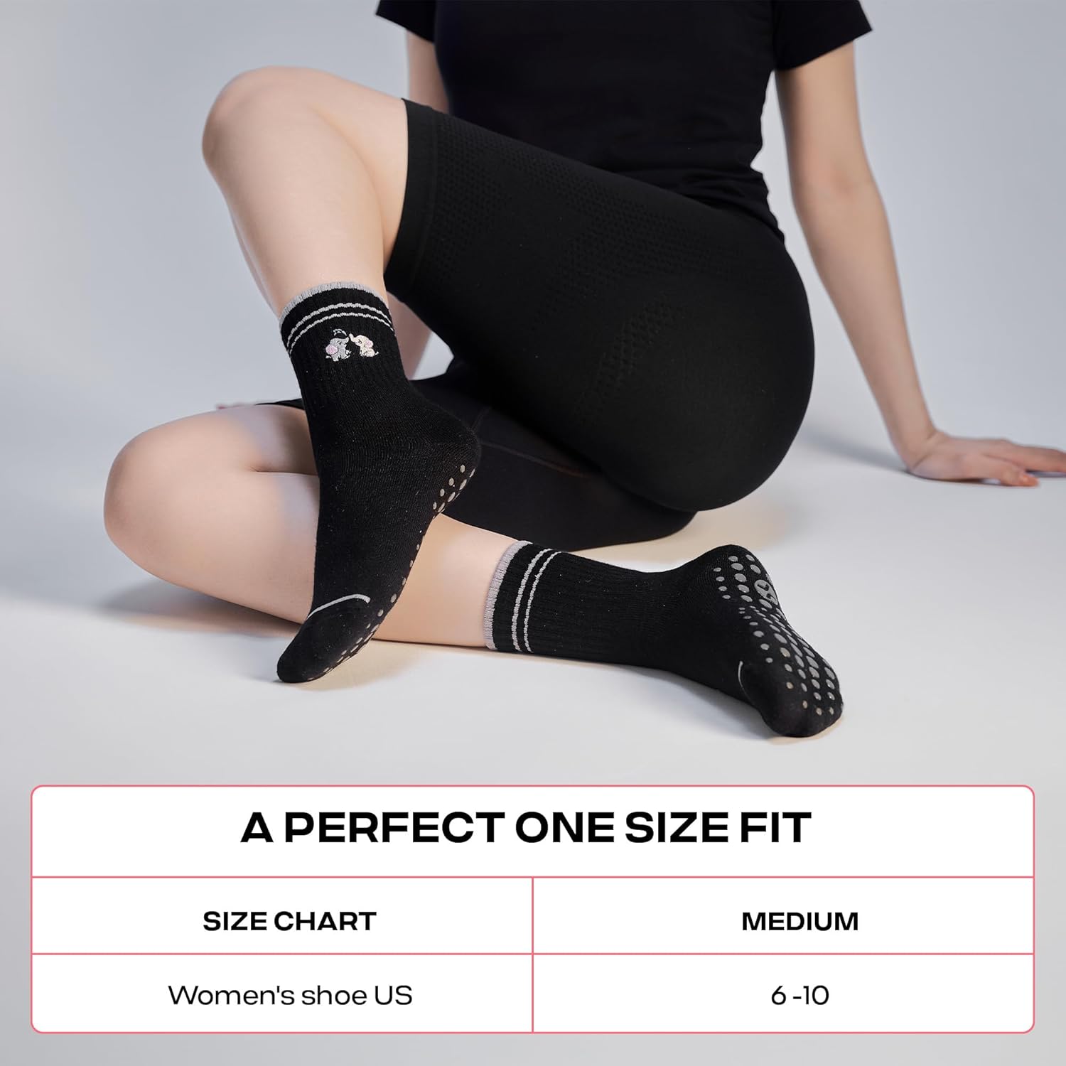 CoolMate 女式普拉提袜,瑜伽袜,船员防滑女士,适合锻炼,桶,普拉提礼品