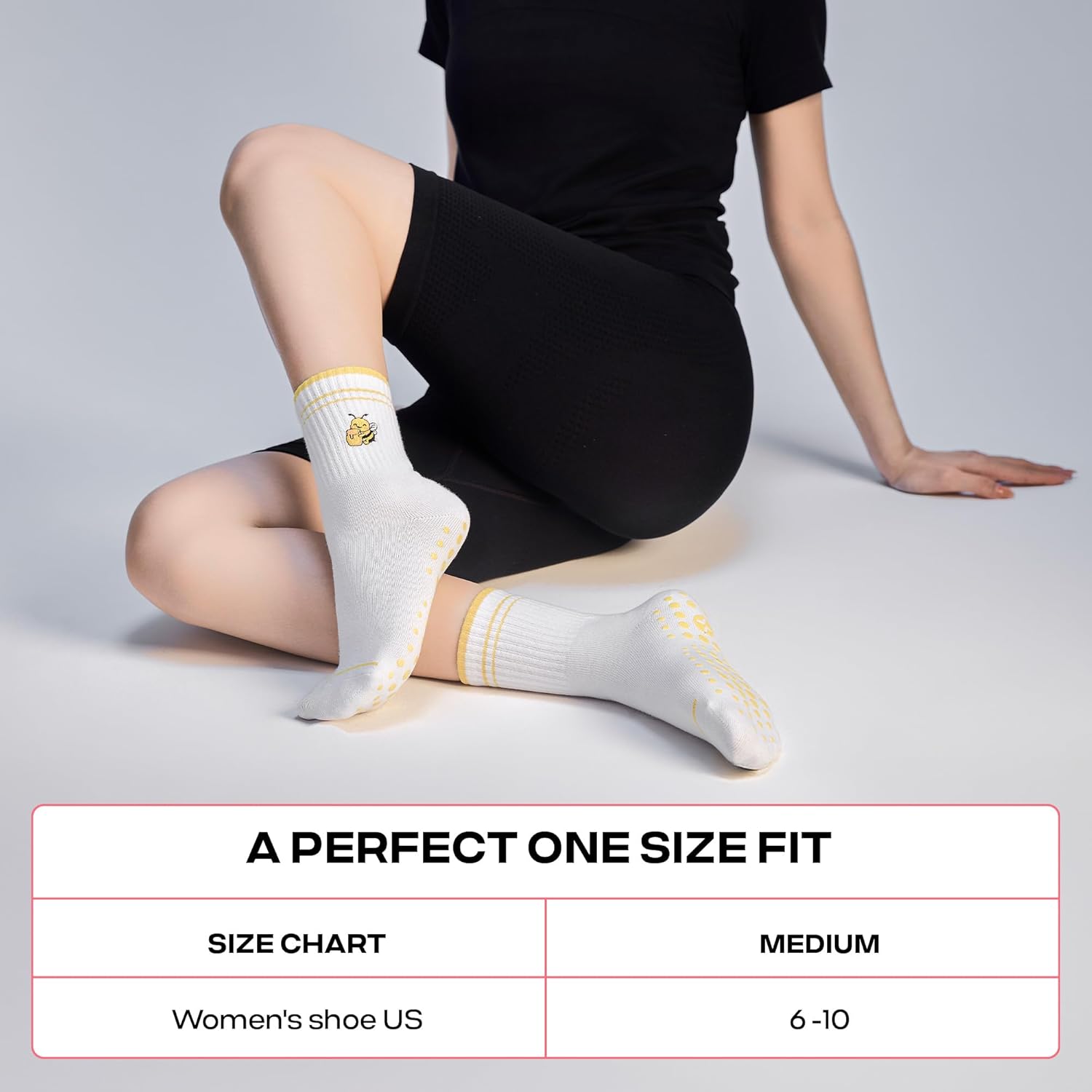 CoolMate 女式普拉提袜,瑜伽袜,船员防滑女士,适合锻炼,桶,普拉提礼品