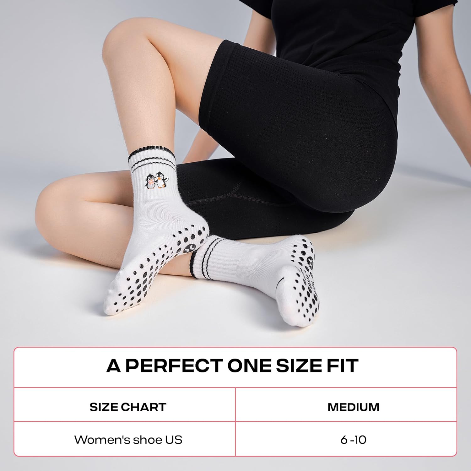 CoolMate 女式普拉提袜,瑜伽袜,船员防滑女士,适合锻炼,桶,普拉提礼品