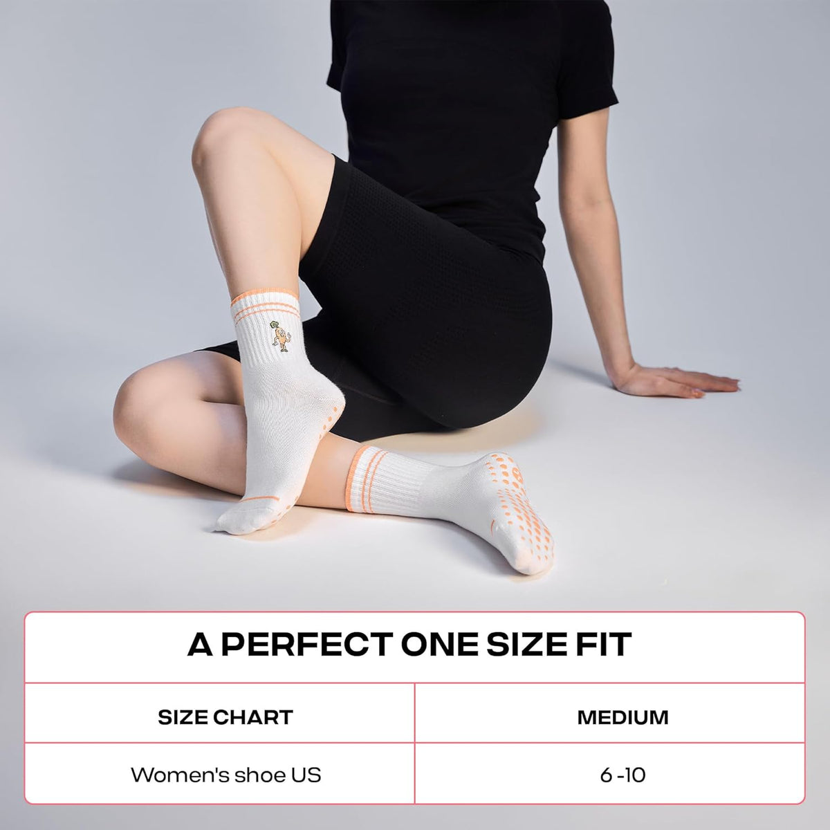CoolMate 女式普拉提袜,瑜伽袜,船员防滑女士,适合锻炼,桶,普拉提礼品