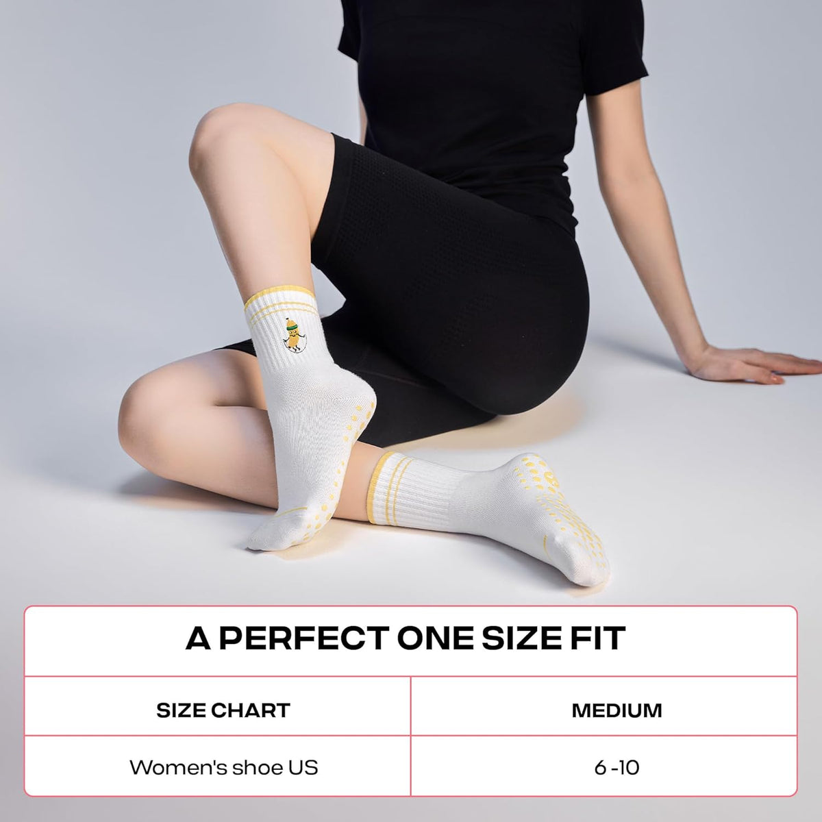 CoolMate 女式普拉提袜,瑜伽袜,船员防滑女士,适合锻炼,桶,普拉提礼品