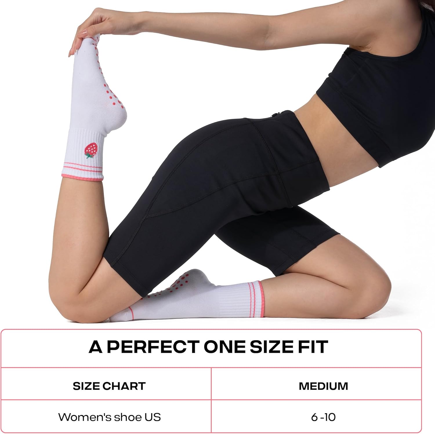 CoolMate 女式普拉提袜,瑜伽袜,船员防滑女士,适合锻炼,桶,普拉提礼品