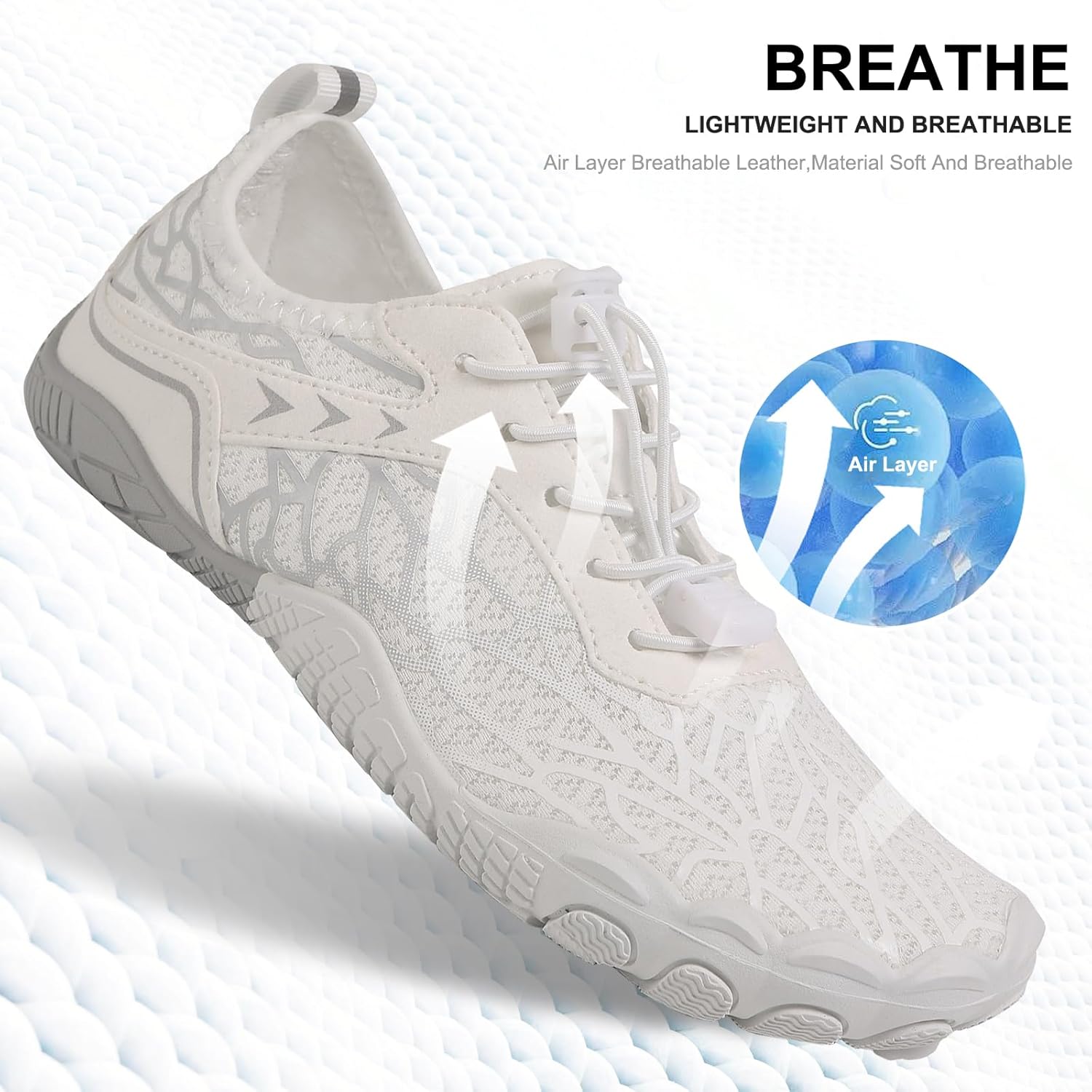 Hike Barefoot Shoes 女士男士,中性款赤脚水鞋透气防滑徒步鞋,适合徒步、散步、跑步、瑜伽和水上运动