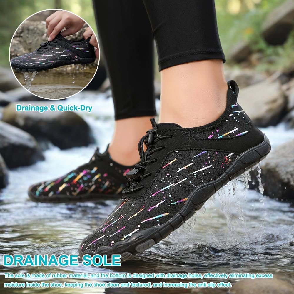 Hike Barefoot Shoes 女士男士,中性款赤脚水鞋透气防滑徒步鞋,适合徒步、散步、跑步、瑜伽和水上运动