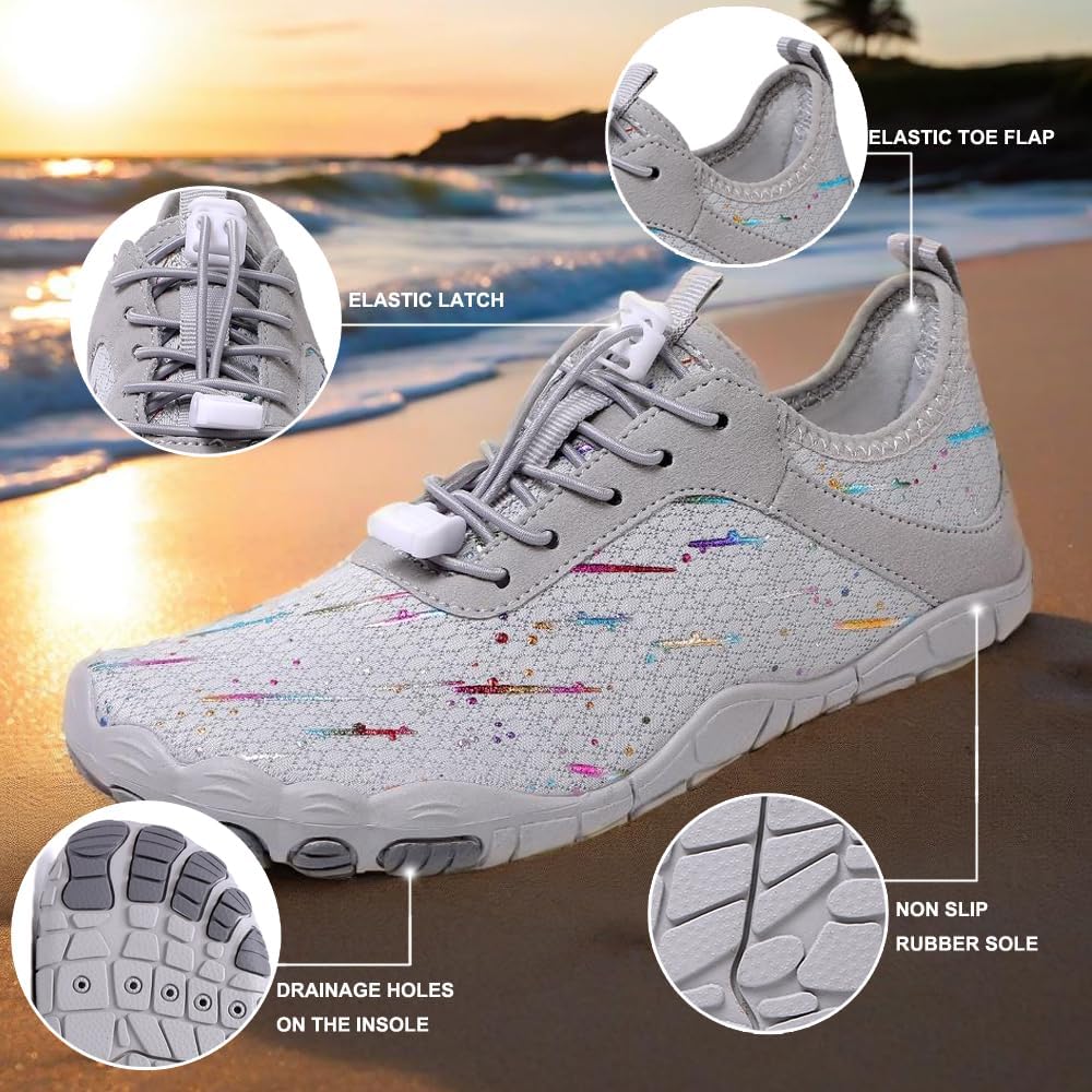 Hike Barefoot Shoes 女士男士,中性款赤脚水鞋透气防滑徒步鞋,适合徒步、散步、跑步、瑜伽和水上运动