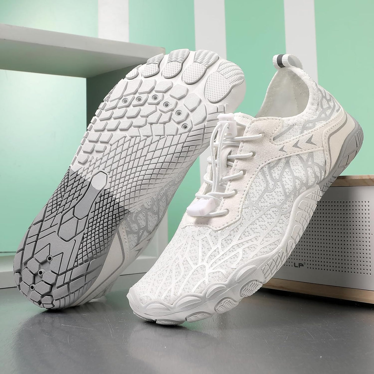 Hike Barefoot Shoes 女士男士,中性款赤脚水鞋透气防滑徒步鞋,适合徒步、散步、跑步、瑜伽和水上运动