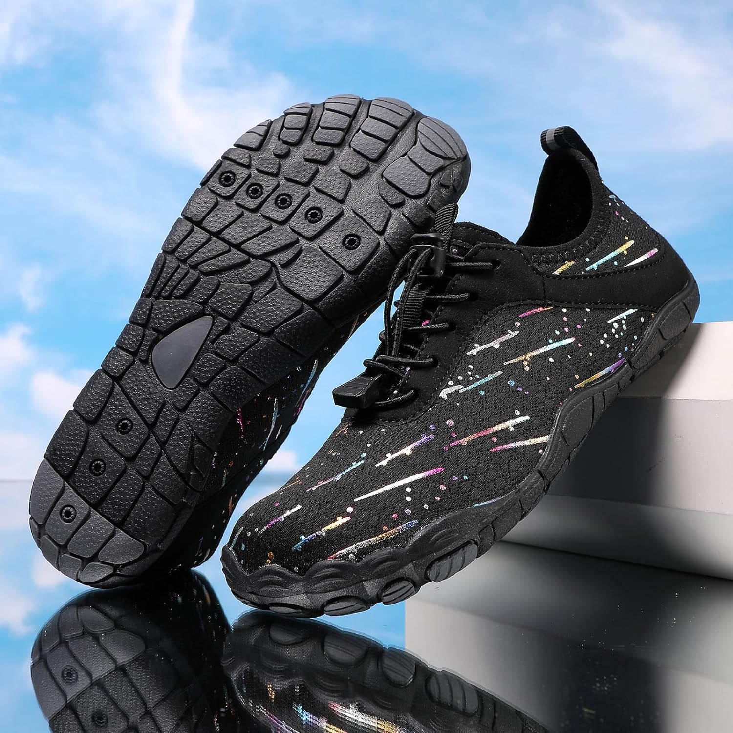 Hike Barefoot Shoes 女士男士,中性款赤脚水鞋透气防滑徒步鞋,适合徒步、散步、跑步、瑜伽和水上运动