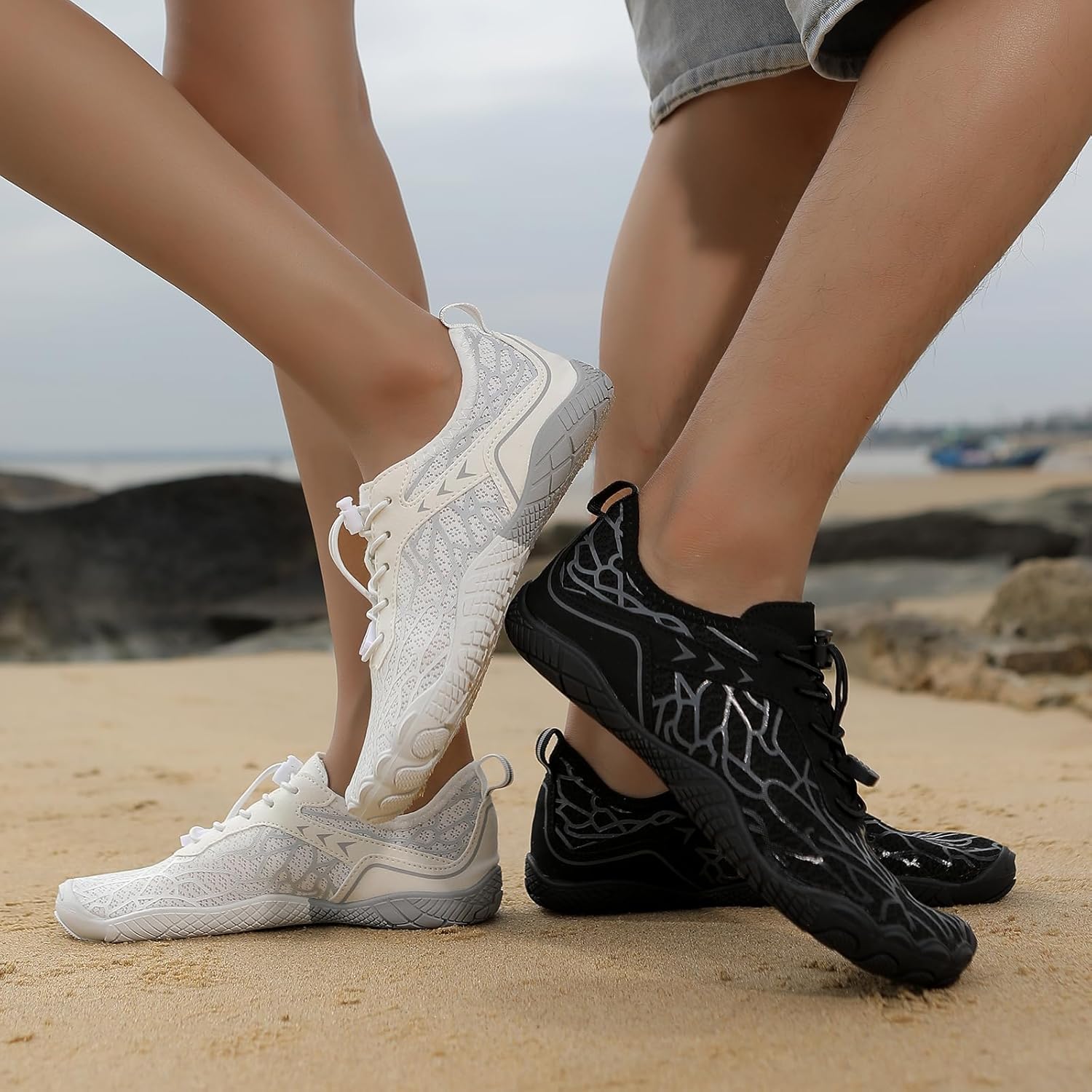 Hike Barefoot Shoes 女士男士,中性款赤脚水鞋透气防滑徒步鞋,适合徒步、散步、跑步、瑜伽和水上运动