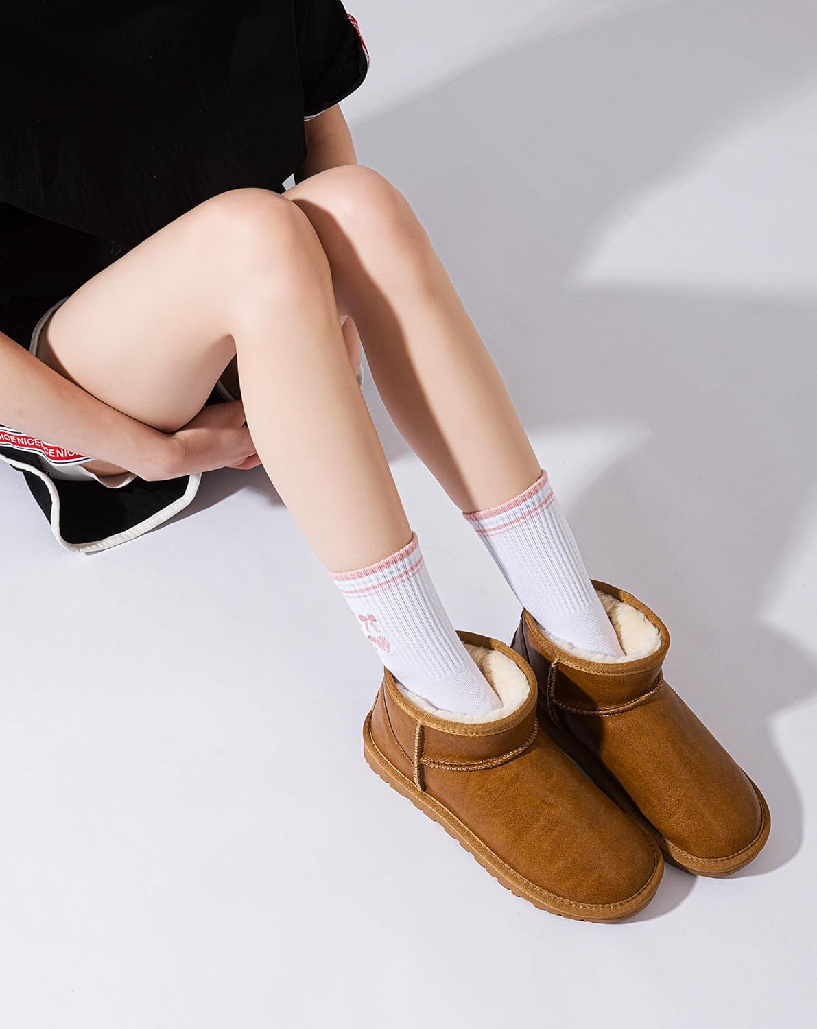 Yawlsow Pilates 女式防滑袜 瑜伽 抓地力袜 可爱 Barre 防滑运动船员 粘性袜子 锻炼 医院