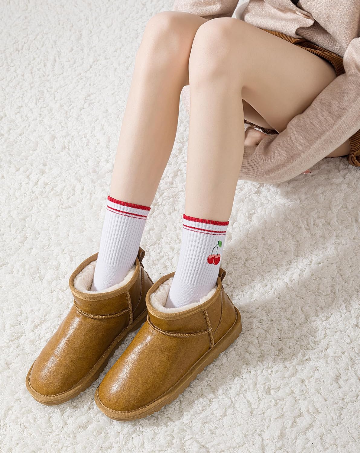 Yawlsow Pilates 女式防滑袜 瑜伽 抓地力袜 可爱 Barre 防滑运动船员 粘性袜子 锻炼 医院