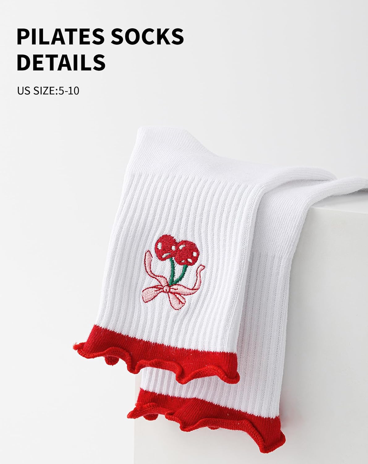 Yawlsow Pilates 女式防滑袜 瑜伽 抓地力袜 可爱 Barre 防滑运动船员 粘性袜子 锻炼 医院