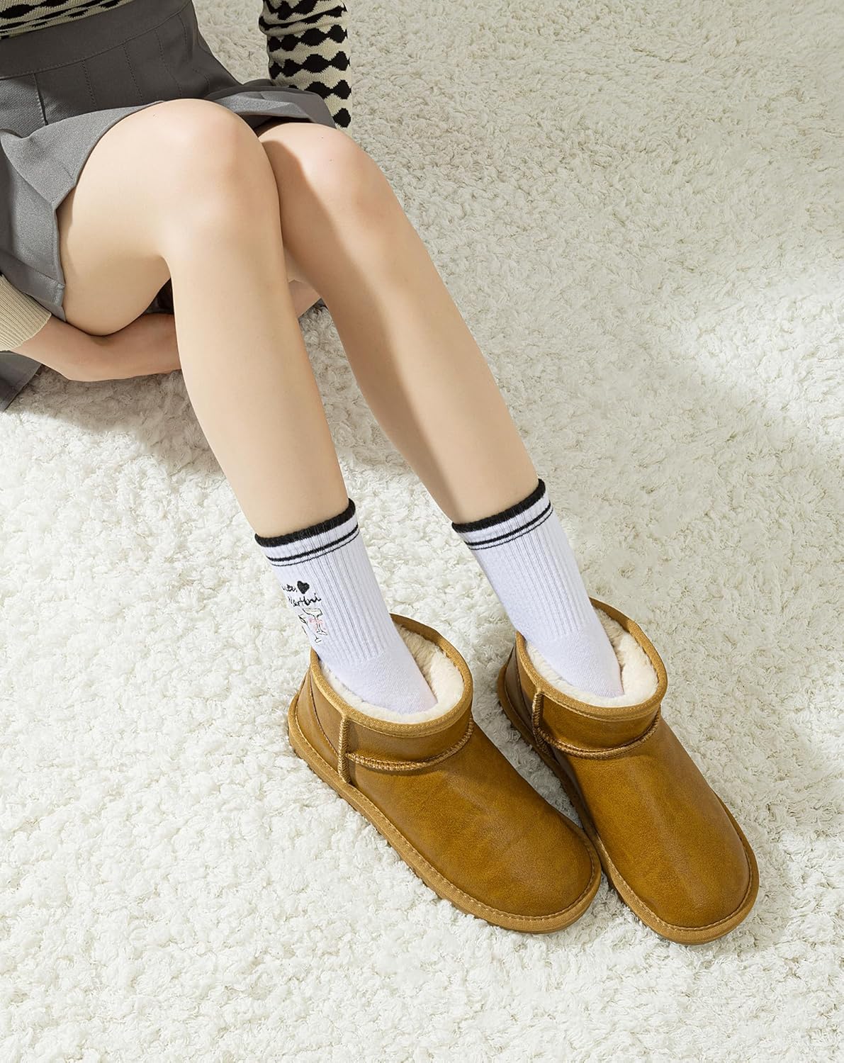 Yawlsow Pilates 女式防滑袜 瑜伽 抓地力袜 可爱 Barre 防滑运动船员 粘性袜子 锻炼 医院