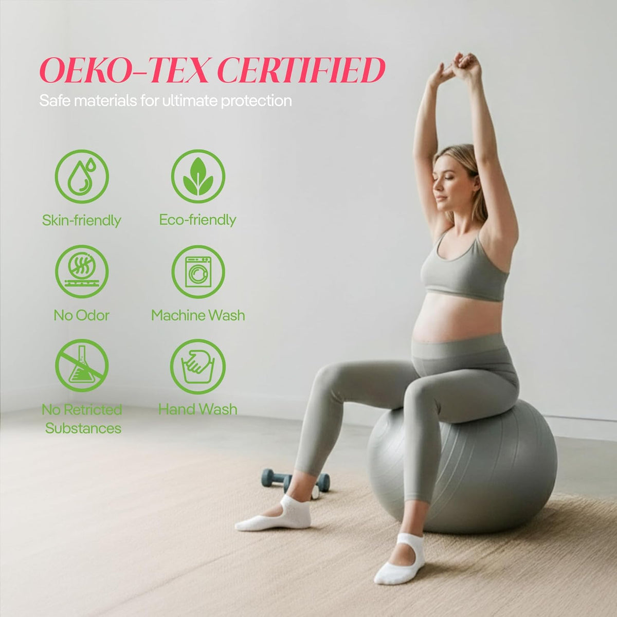 CoolMate 女式普拉提袜,瑜伽袜,船员防滑女士,适合锻炼,桶,普拉提礼品