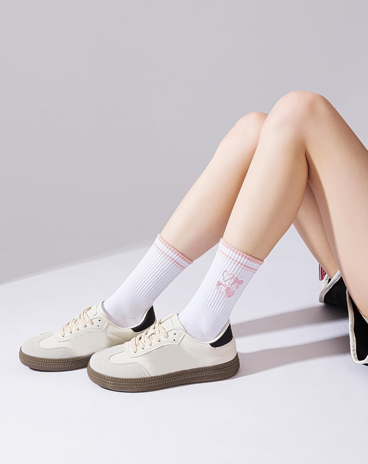 Yawlsow Pilates 女式防滑袜 瑜伽 抓地力袜 可爱 Barre 防滑运动船员 粘性袜子 锻炼 医院