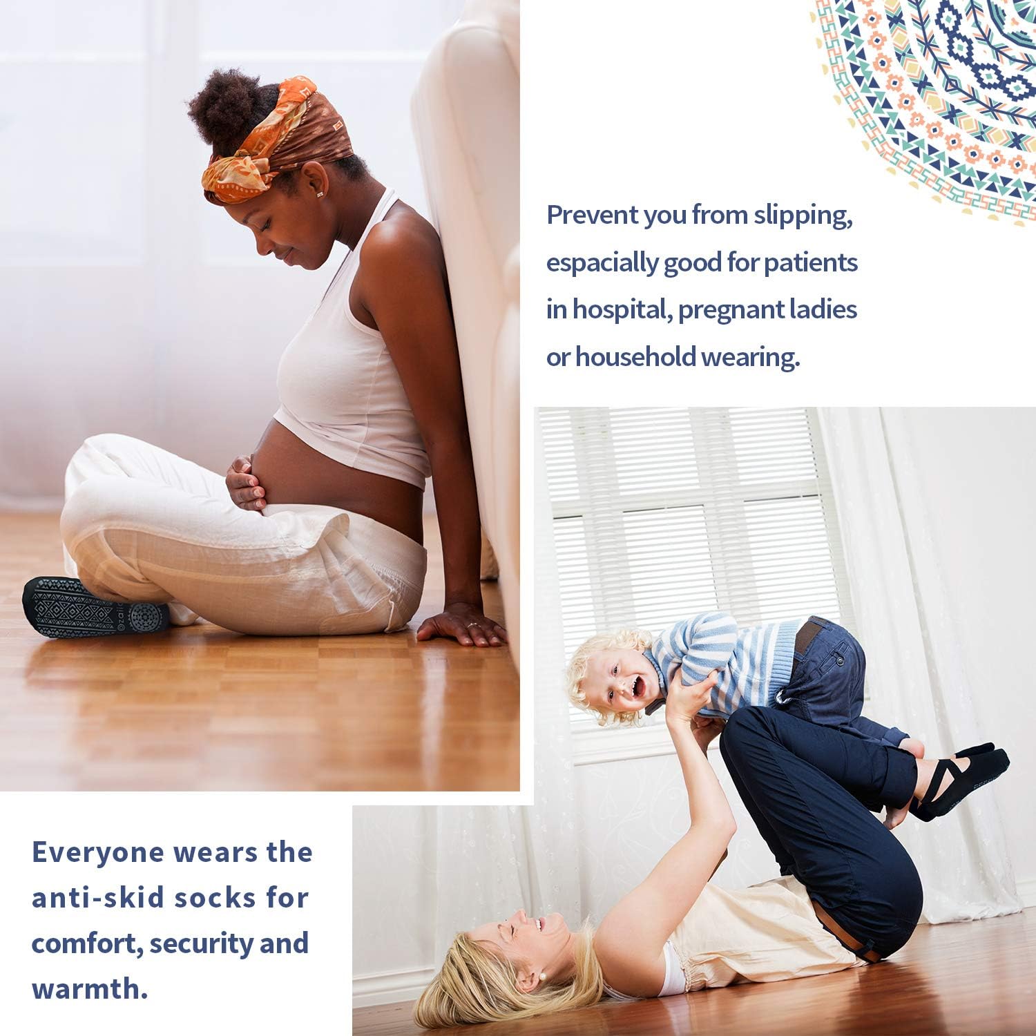 Ozaiic 女式瑜伽袜防滑抓地带,非常适合普拉提、纯芭蕾舞、舞蹈、赤脚锻炼