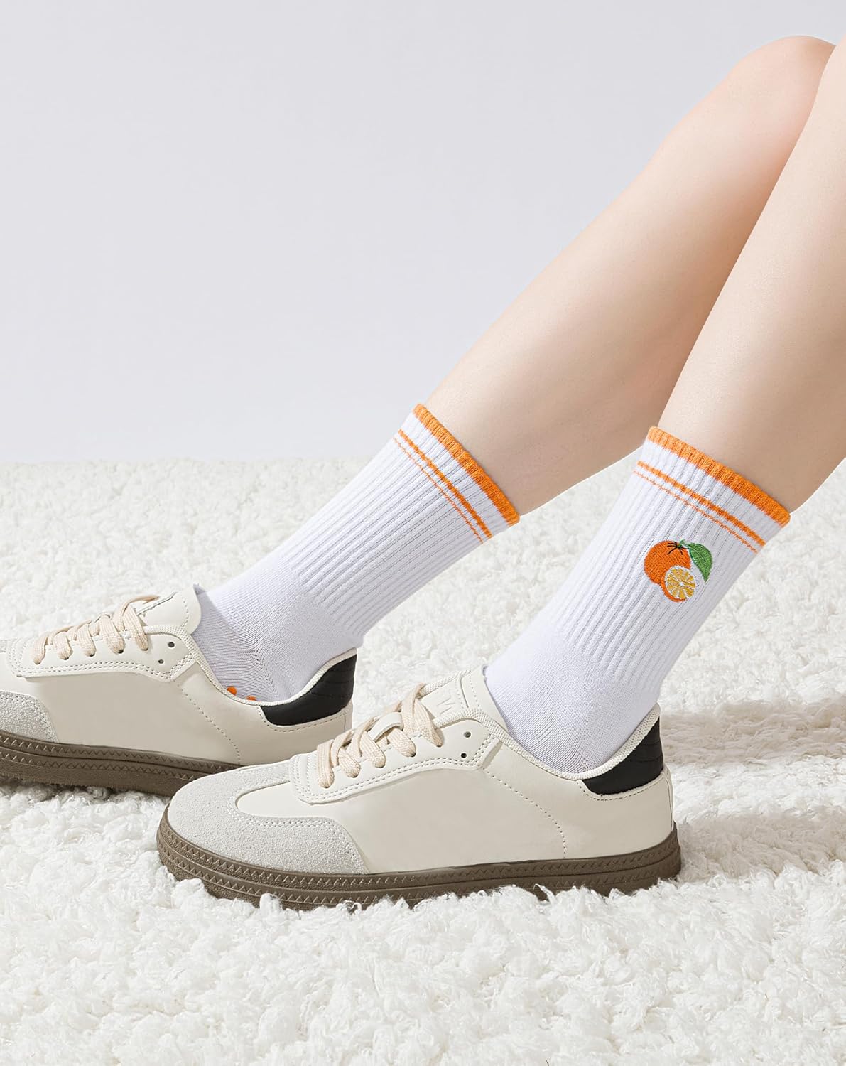 Yawlsow Pilates 女式防滑袜 瑜伽 抓地力袜 可爱 Barre 防滑运动船员 粘性袜子 锻炼 医院