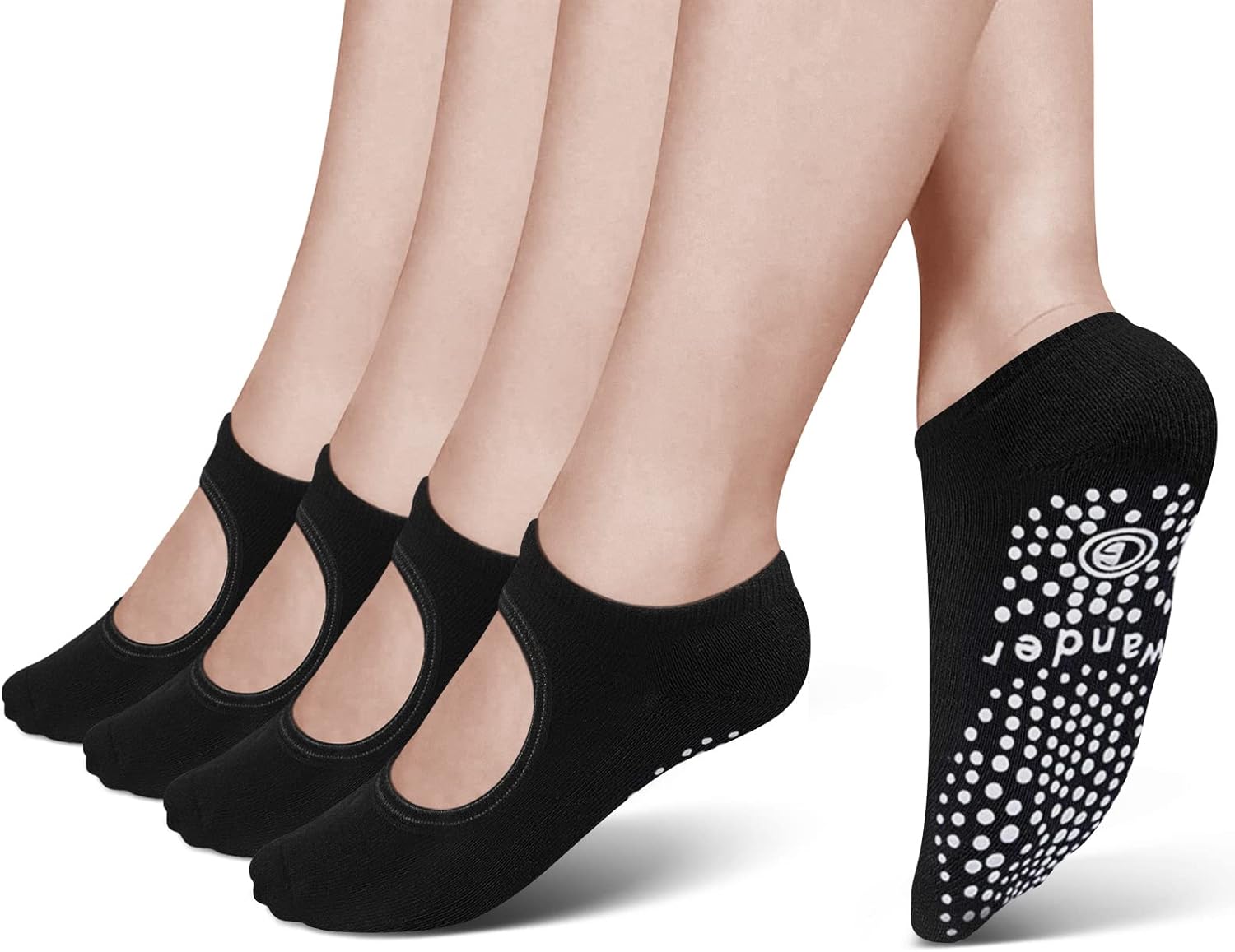 瑜伽袜防滑袜带抓力普拉提芭蕾舞袜 女式