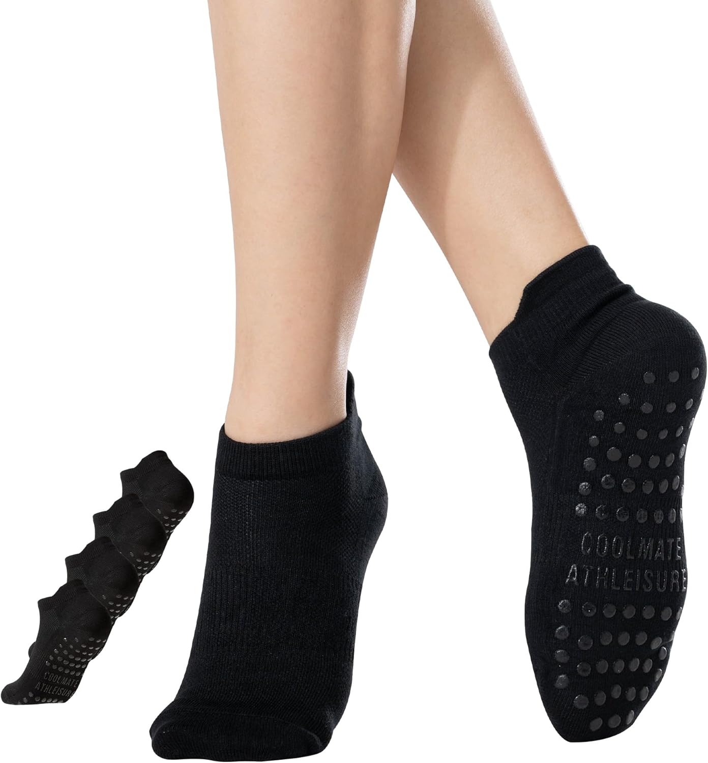 CoolMate 女式普拉提袜,瑜伽袜,船员防滑女士,适合锻炼,桶,普拉提礼品