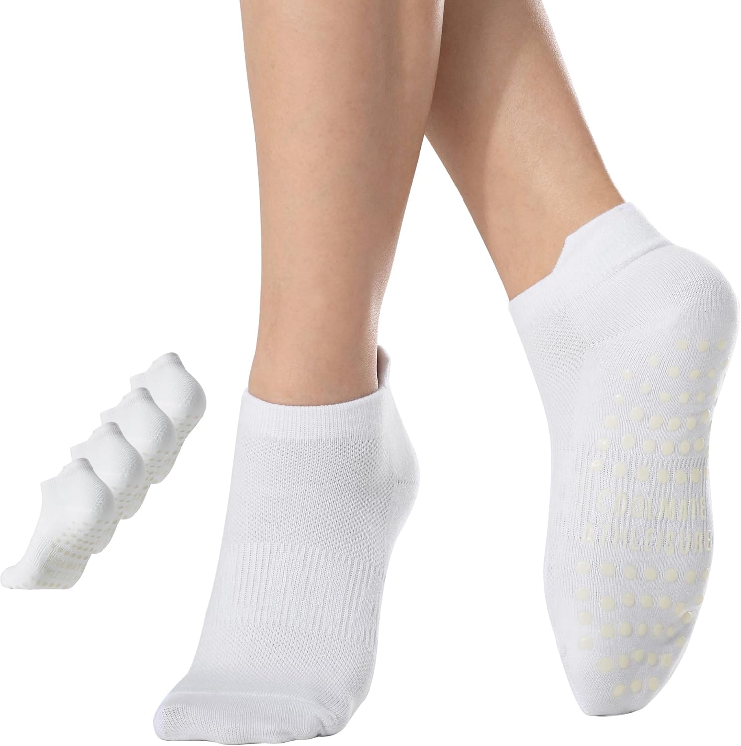 CoolMate 女式普拉提袜,瑜伽袜,船员防滑女士,适合锻炼,桶,普拉提礼品