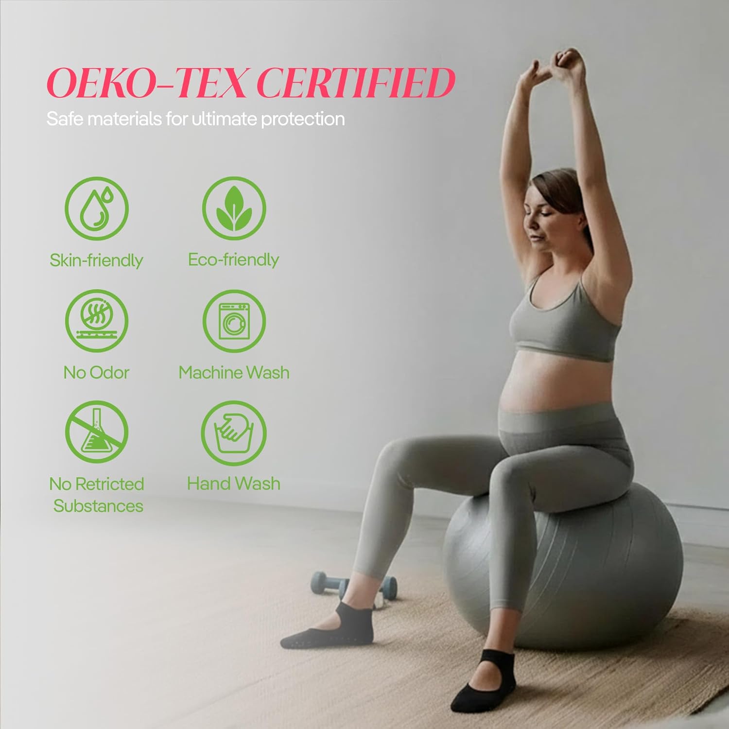 CoolMate 女式普拉提袜,瑜伽袜,船员防滑女士,适合锻炼,桶,普拉提礼品