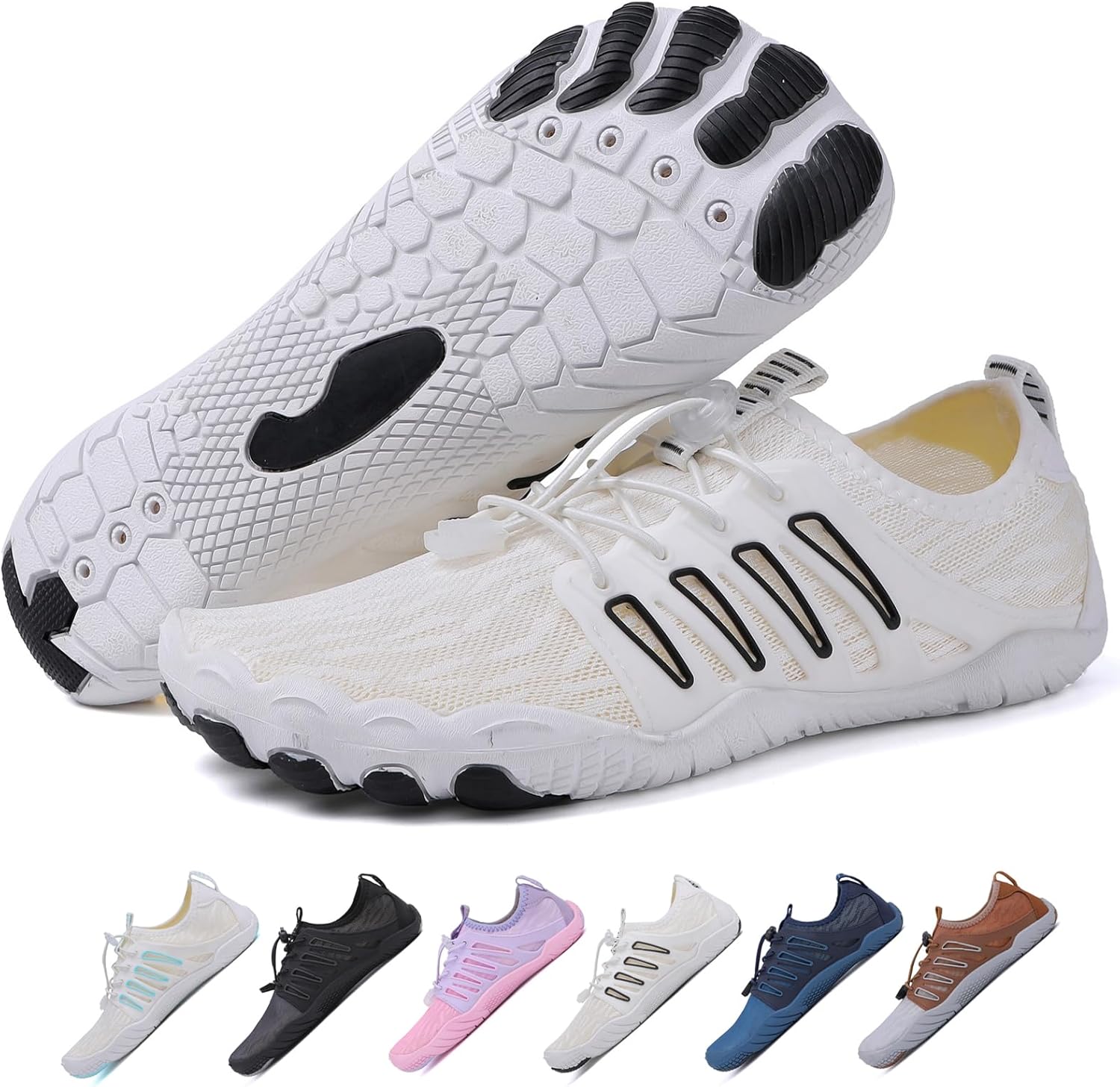 Hike Barefoot Shoes 女士男士,中性款赤脚水鞋透气防滑徒步鞋,适合徒步、散步、跑步、瑜伽和水上运动