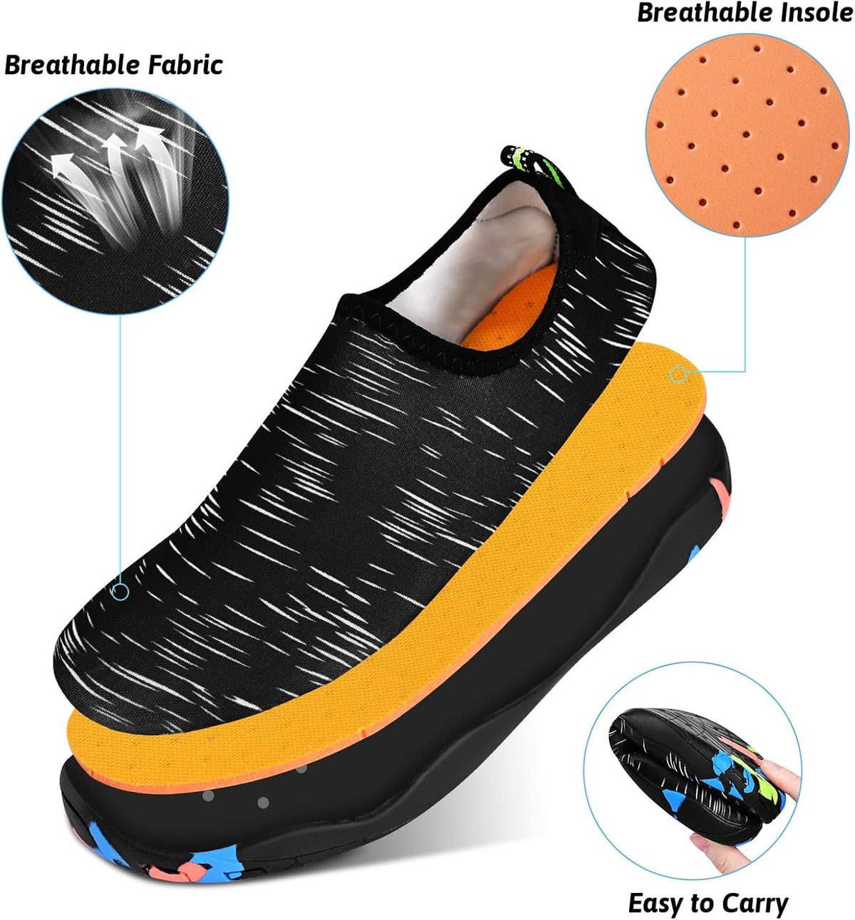 男女涉水鞋,游泳鞋沙滩泳池鞋防滑速干水袜,成人赤脚运动鞋,适合海滩冲浪散步水上瑜伽户外运动